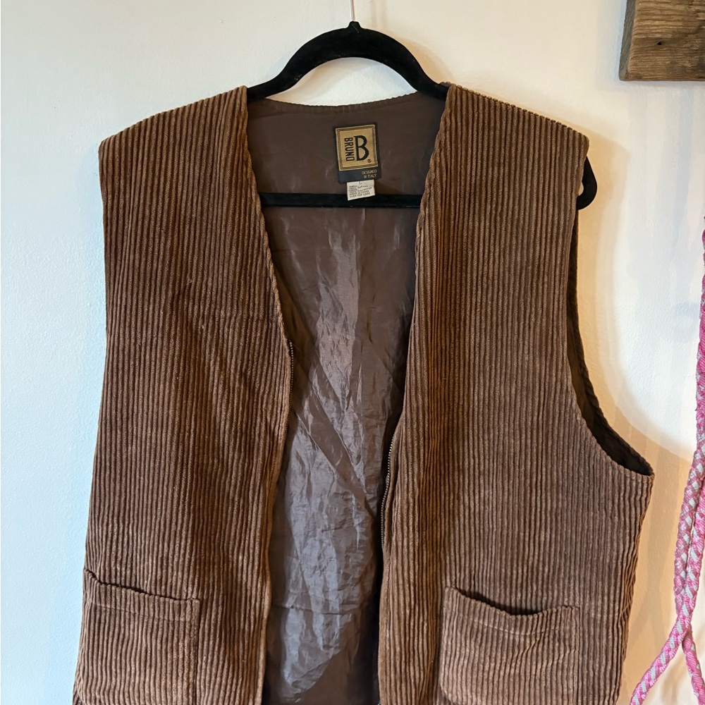 Vintage Brown Corduroy Vest